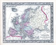 Europe, World Atlas 1864 Mitchells New General Atlas